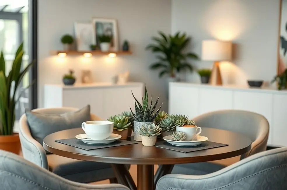 Decoração com Echeveria lauii em ambientes internos