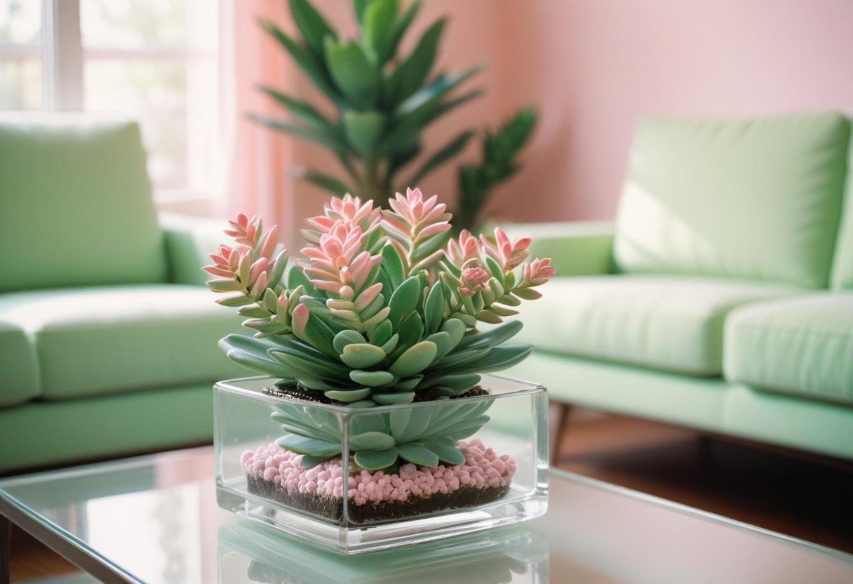 Crassula Ovata como centro de mesa