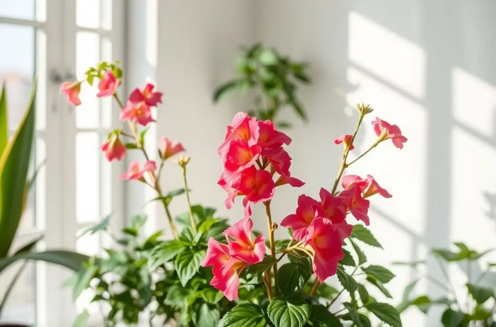 Várias Kalanchoes daigremontiana em um ambiente interno, mostrando a beleza e a variedade da planta